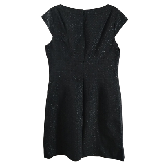 NWT Kay Unger New York Black Brocade Damask Cocktail Dress Empire Waist Size 16 - Picture 2 of 14